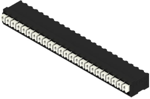 Leiterplattenklemme, 24-polig, RM 3.5 mm, 0,13-1,5 mm², 12 A, Federklemmanschluss, schwarz, 1871190000