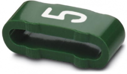 PVC Bezeichnungshülse, Aufdruck "5", (L x B) 11.3 x 4.3 mm, grün, 0826527:5