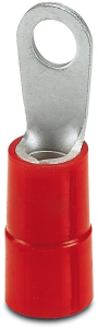 Isolierter Ringkabelschuh, 10 mm², AWG 8, 5.3 mm, M5, rot