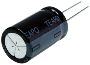 Elektrolytkondensator, 2200 µF, 16 V (DC), ±20 %, radial, RM 5 mm, Ø 13 mm