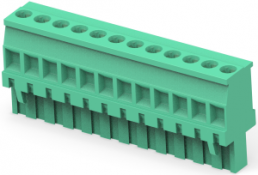Leiterplattenklemme, 12-polig, RM 5.08 mm, 0,05-3 mm², 15 A, Käfigklemme, grün, 1-284047-2