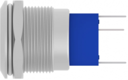 Schalter, 1-polig, silber, beleuchtet (rot/grün), 3 A/250 VAC, Einbau-Ø 19.2 mm, IP67, 2316531-7