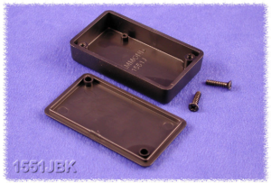 ABS Miniatur-Gehäuse, (L x B x H) 60 x 35 x 15 mm, schwarz (RAL 9005), IP54, 1551JBK