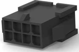 Steckergehäuse, 8-polig, RM 3 mm, gerade, schwarz, 794615-8