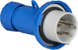 CEE Stecker, 5-polig, 16 A/200-250 V, blau, 9 h, IP67, PKE16M725