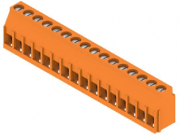 Leiterplattenklemme, 16-polig, RM 5.08 mm, 0,08-6,0 mm², 20 A, Zugbügel, orange, 1001970000