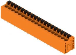 Leiterplattenklemme, 19-polig, RM 5.08 mm, 0,12-2,5 mm², 20 A, Federklemmanschluss, orange, 1331370000