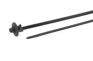Kabelbinder mit Spreizfuß, Polyamid, (L x B) 200 x 1.3 mm, Bündel-Ø 4 bis 45 mm, schwarz, -40 bis 105 °C