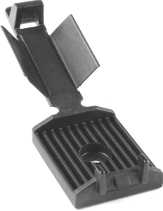 Flachkabelhalter, Polyamid, schwarz, selbstklebend, (L x B) 31 x 25 mm