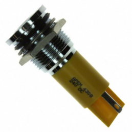 LED-Signalleuchte, 24 V (DC), gelb, 4 mcd, Einbau-Ø 16 mm, RM 1.25 mm, LED Anzahl: 1
