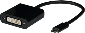 USB Typ C - DVI Adapter, 1080P, schwarz