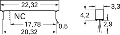 MK06-8-H Standex Electronics Näherungsschalter, Reedschalter Bild 2