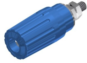 Polklemme, 4 mm, blau, 30 VAC/60 VDC, 35 A, Schraubanschluss, vernickelt, PKI 100 BL
