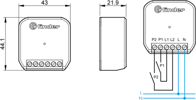 1Y.P2.8.230.B000 Finder Gebäudeautomation Bild 2