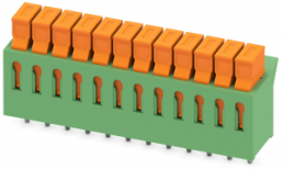 Leiterplattenklemme, 12-polig, RM 3.81 mm, 0,13-0,34 mm², 5 A, Schneidanschluss, grün, 1706277