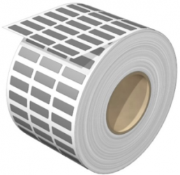 Polyester Gerätemarkierer, (L x B) 17 x 6 mm, grau, Rolle mit 3000 Stk