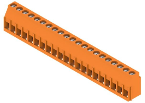 Leiterplattenklemme, 21-polig, RM 5.08 mm, 0,08-6,0 mm², 20 A, Zugbügel, orange, 1002020000