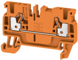 Durchgangsklemme, Push-in-Anschluss, 0,5-2,5 mm², 2-polig, 24 A, 8 kV, orange, 1521930000