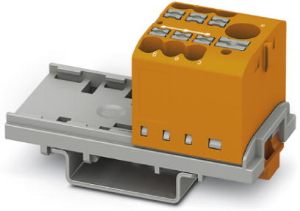 Verteilerblock, Push-in-Anschluss, 0,14-4,0 mm², 7-polig, 24 A, 8 kV, orange, 3273084