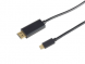 DisplayPort Kabel, DisplayPort Stecker auf USB 3.1 Stecker Typ C, schwarz, 1,8 m