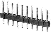 Stiftleiste, 5-polig, RM 2.54 mm, gerade, schwarz, 5-104878-7