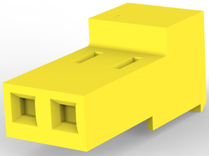 Buchsengehäuse, 2-polig, RM 3.96 mm, gerade, gelb, 3-640432-2