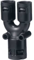 Y-Verteiler, Polyamid/TPE, IP68/IP69, schwarz, (L) 68 mm