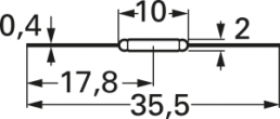 Reedschalter, Leiterplattenmontage, 1 Schließer, 10 W, 200 V (DC), 0.5 A, KSK-1A87-1020