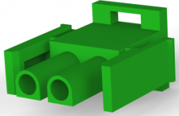Steckergehäuse, 2-polig, RM 6.35 mm, gerade, grün, 1-480698-5