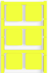 Polyamid Gerätemarkierer, (L x B) 27 x 27 mm, gelb, 60 Stk