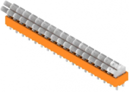 Leiterplattenklemme, 18-polig, RM 5 mm, 0,2-2,5 mm², 15 A, Flachstecker, orange, 9511950000