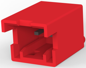 Steckverbinder, 2-polig, RM 2.5 mm, gerade, rot, 1-1871843-2