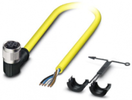 Sensor-Aktor Kabel, M12-Kabeldose, abgewinkelt auf offenes Ende, 5-polig, 5 m, PVC, gelb, 4 A, 1409639