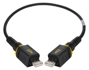 USB 2.0 Verbindungskabel, PushPull (V4) Typ A auf PushPull (V4) Typ A, 0.5 m, schwarz
