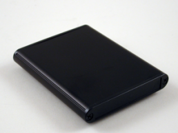 Aluminium Gehäuse, (L x B x H) 80 x 70 x 12 mm, schwarz (RAL 9005), IP54, 1455A802BK