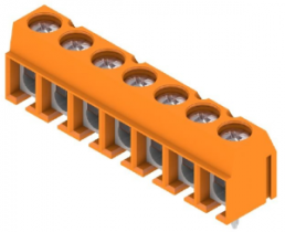 Leiterplattenklemme, 7-polig, RM 5.08 mm, 0,13-2,5 mm², 15 A, Schraubanschluss, orange, 1234590000