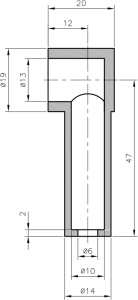 Knickschutztülle, Kabel-Ø 6 bis 13 mm, L 20 mm, Neopren, schwarz