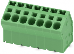 Leiterplattenklemme, 7-polig, RM 7.5 mm, 0,2-6,0 mm², 41 A, Federklemmanschluss, grün, 1819134