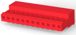Buchsengehäuse, 12-polig, RM 2.54 mm, abgewinkelt, rot, 4-640440-2