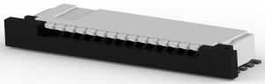 Steckverbinder, 14-polig, 1-reihig, RM 1 mm, SMD, Buchse, verzinnt, 1-84953-4