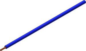 Silikon-Schaltlitze, höchstflexibel, halogenfrei, SiliVolt-E, 1,5 mm², AWG 16, blau, Außen-Ø 3,4 mm