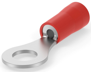 Isolierter Ringkabelschuh, 0,3-1,31 mm², AWG 22 bis 16, 5 mm, M5, rot