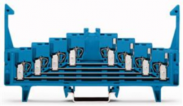 4-Etagen-Rangierklemme, Federklemmanschluss, 0,08-1,5 mm², 4-polig, 12 A, 4 kV, blau, 727-233/021-000