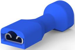 Isolierte Flachsteckhülse, 4,75 x 0,51 mm, 1,31 bis 2,08 mm², AWG 16 bis 14, Messing, verzinnt, blau, 3-520150-2
