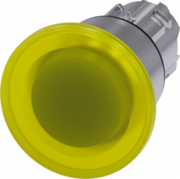Pilzdrucktaster, rastend, gelb, Einbau-Ø 22.3 mm, 3SU1051-1BA30-0AA0