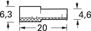 Knickschutztülle, Kabel-Ø 2,5 bis 3,3 mm, RG-179B/U, RG-316/U, RD-316, 0.45/1.4, L 20 mm, Kunststoff, blau