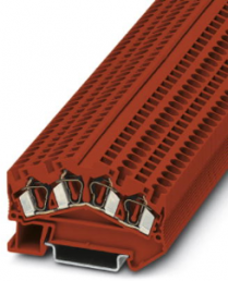 Durchgangsklemme, Federzuganschluss, 0,08-6,0 mm², 4-polig, 32 A, 8 kV, rot, 3037559