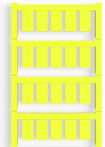 Polyamid Gerätemarkierer, (L x B) 17 x 9 mm, gelb, 8000 Stk