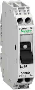 Leistungsschalter, Kippbetätiger, 1-polig, 16 A, (B x H x T) 15 x 74 x 67 mm, Montageplatte, GB2CD21