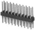Stiftleiste, 10-polig, RM 2.54 mm, gerade, schwarz, 103542-4